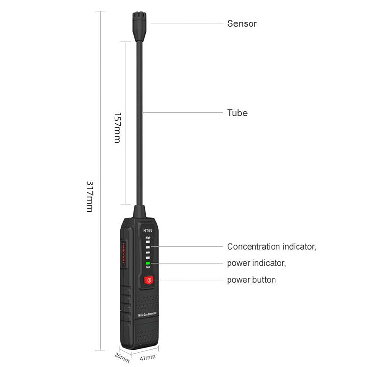 HABOTEST HT66 Combustible Gas Detector Natural Gas Leak Detector, HABOTESA HT66