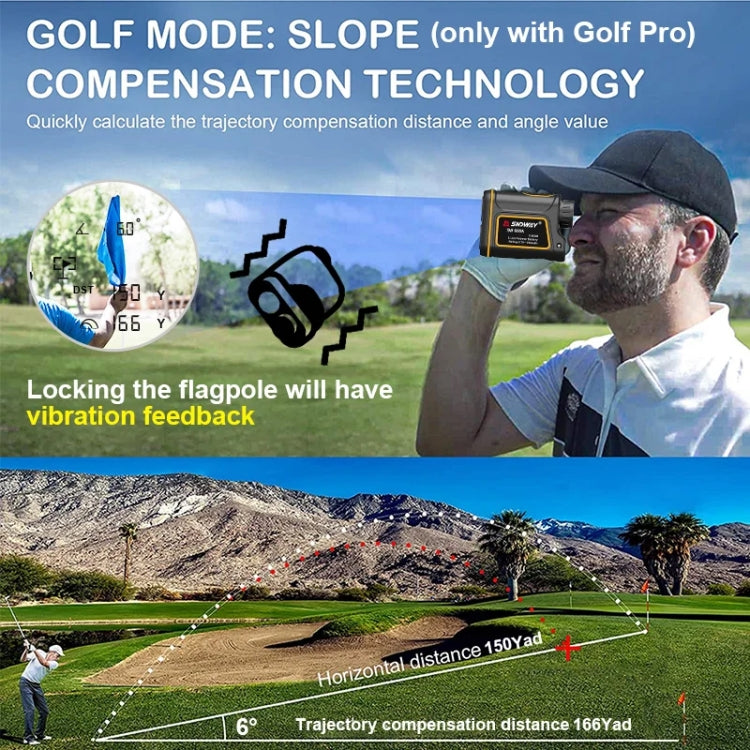 SNDWAY SW1500A Handheld Outdoor Waterproof Telescope Range Finder Distance Measurer, 1500m, 1500m