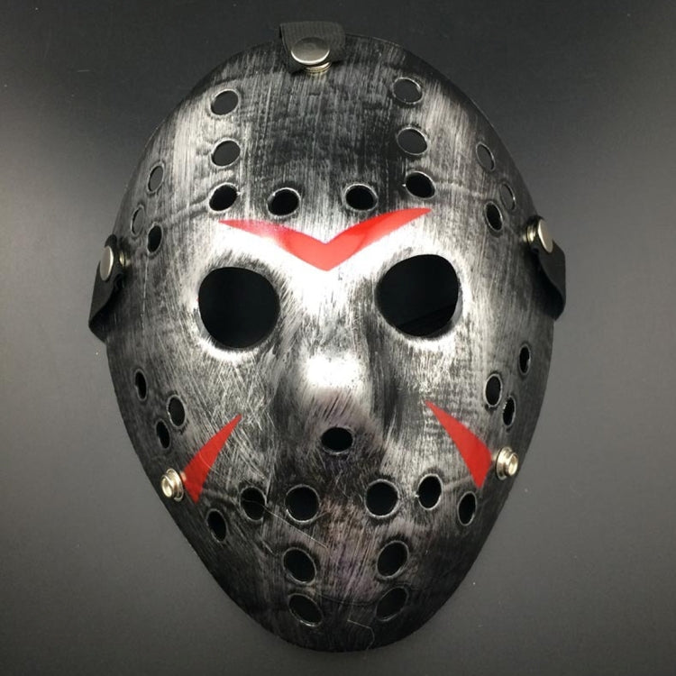Halloween Party Cool Thicken Jason Mask, Fluorescent Green, Gold, Red + White, Silver