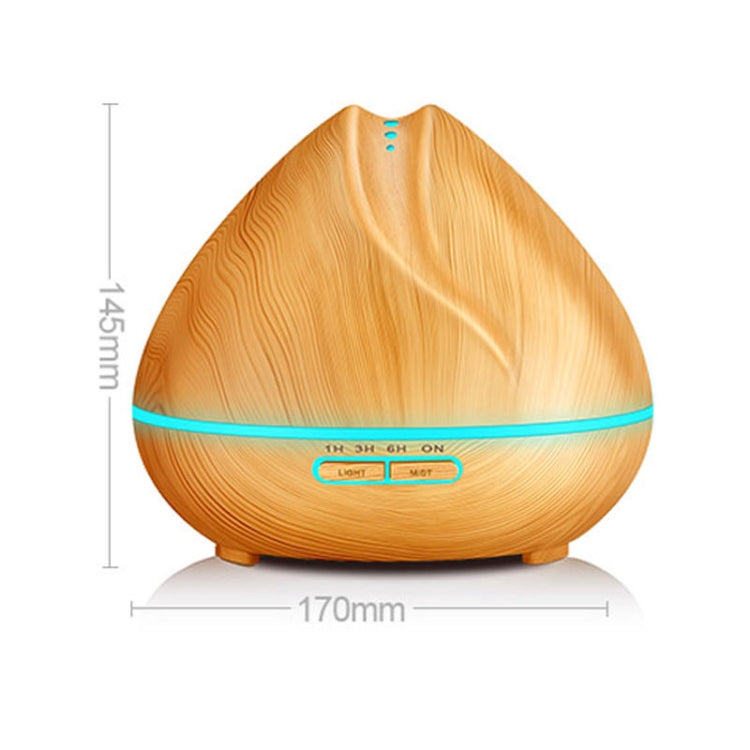 Peach Shape Wood Grain Remote Control Ultrasonic Humidifier Aromatherapy Machine Automatic Alcohol Sprayer with LED Lights, Capacity: 400mL, AU Plug (Light Wood Color), Diamond Light Wood Color, Peach Shape Dark Wood Color, Peach Shape Light Wood Color...