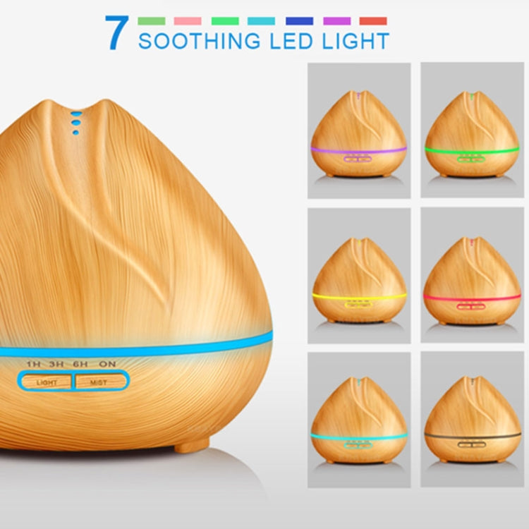 Peach Shape Wood Grain Remote Control Ultrasonic Humidifier Aromatherapy Machine Automatic Alcohol Sprayer with LED Lights, Capacity: 400mL, AU Plug (Light Wood Color), Diamond Light Wood Color, Peach Shape Dark Wood Color, Peach Shape Light Wood Color...