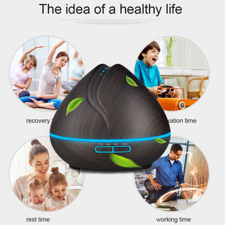 Peach Shape Wood Grain Remote Control Ultrasonic Humidifier Aromatherapy Machine Automatic Alcohol Sprayer with LED Lights, Capacity: 400mL, AU Plug (Light Wood Color), Diamond Light Wood Color, Peach Shape Dark Wood Color, Peach Shape Light Wood Color...