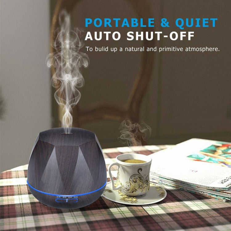 Peach Shape Wood Grain Remote Control Ultrasonic Humidifier Aromatherapy Machine Automatic Alcohol Sprayer with LED Lights, Capacity: 400mL, EU Plug (Dark Wood Color), Diamond Dark Wood Color, Diamond Light Wood Color, Peach Shape Dark Wood Color...