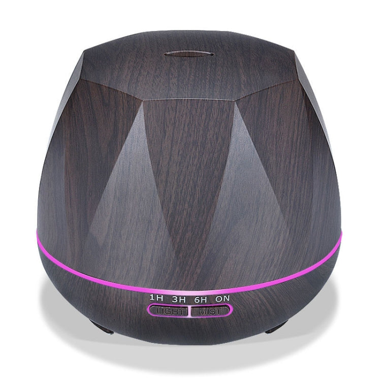 Peach Shape Wood Grain Remote Control Ultrasonic Humidifier Aromatherapy Machine Automatic Alcohol Sprayer with LED Lights, Capacity: 400mL, UK Plug (Dark Wood Color), Peach Shape Dark Wood Color, Peach Shape Light Wood Color, Diamond Dark Wood Color...