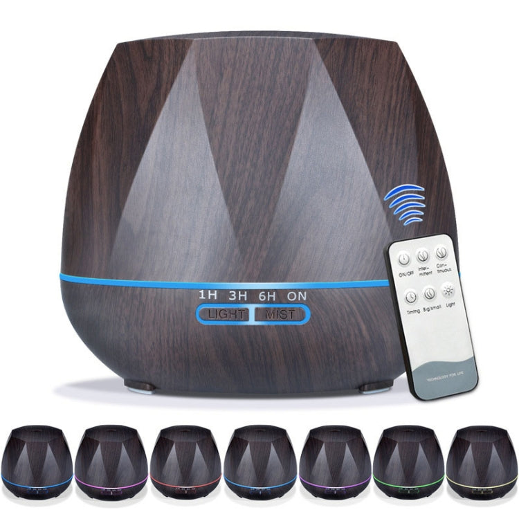 Peach Shape Wood Grain Remote Control Ultrasonic Humidifier Aromatherapy Machine Automatic Alcohol Sprayer with LED Lights, Capacity: 400mL, UK Plug (Dark Wood Color), Peach Shape Dark Wood Color, Peach Shape Light Wood Color, Diamond Dark Wood Color...