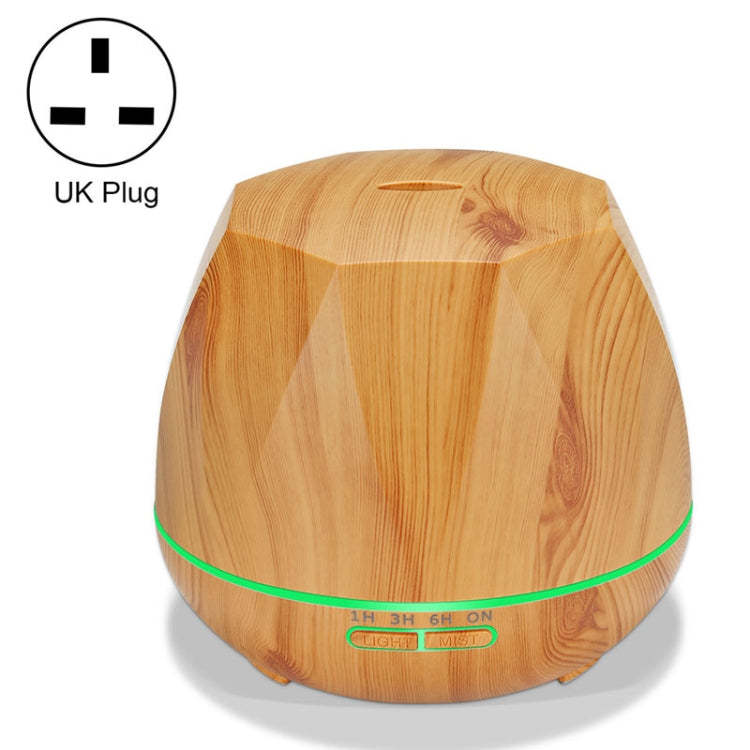 Peach Shape Wood Grain Remote Control Ultrasonic Humidifier Aromatherapy Machine Automatic Alcohol Sprayer with LED Lights, Capacity: 400mL, UK Plug (Dark Wood Color), Peach Shape Dark Wood Color, Peach Shape Light Wood Color, Diamond Dark Wood Color...