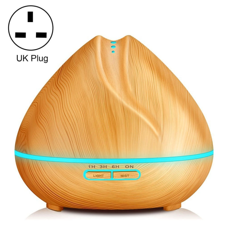 Peach Shape Wood Grain Remote Control Ultrasonic Humidifier Aromatherapy Machine Automatic Alcohol Sprayer with LED Lights, Capacity: 400mL, UK Plug (Dark Wood Color), Peach Shape Dark Wood Color, Peach Shape Light Wood Color, Diamond Dark Wood Color  ...