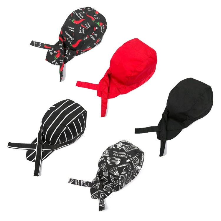 Simple Style Unisex Chef Waiter Work Cap Pirate Hat Turban Cap, Turban Cap Black, Turban Cap stripe, Turban Cap1, Turban Cap 2, Turban Cap Red