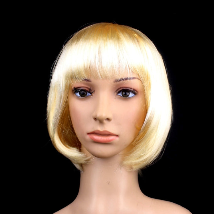 Party Cosplay Headwear Straight Short PET Wigs for Female(Lavender)