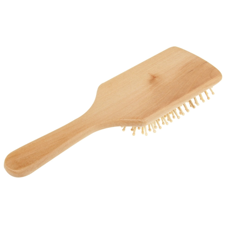 Natural Wooden Massage Hair Comb with Rubber Base & Wooden Brush, Size: Large, Large(White), Large(Black)