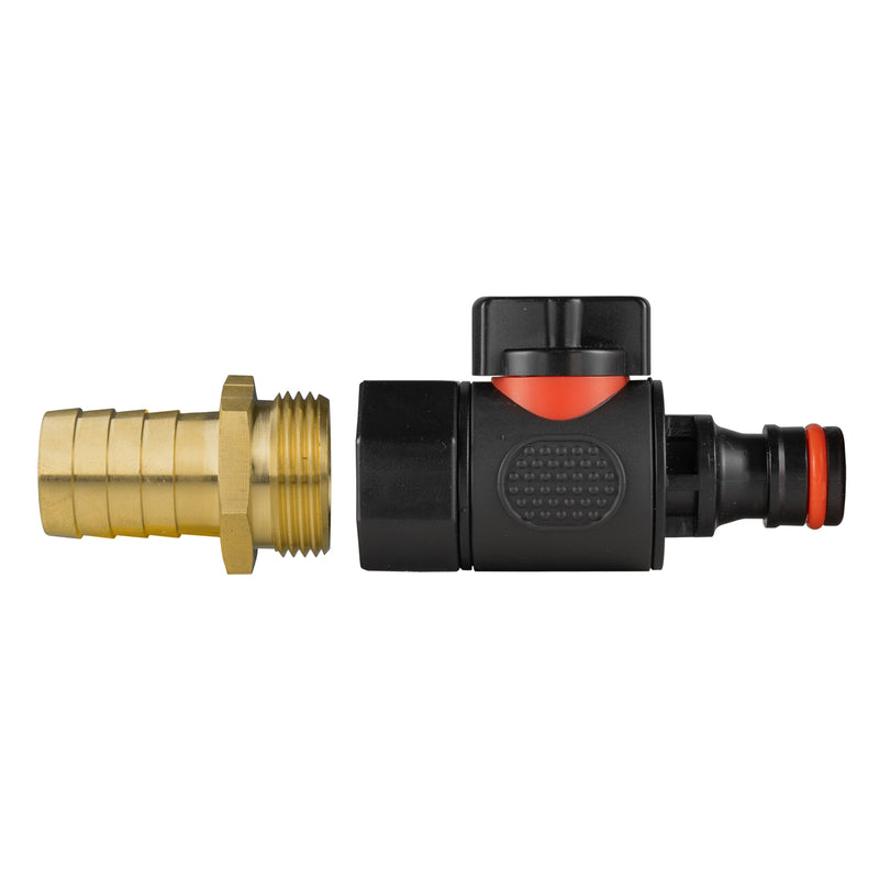 Brass Barb with BSPF Thread-Quick Connect Male Valve