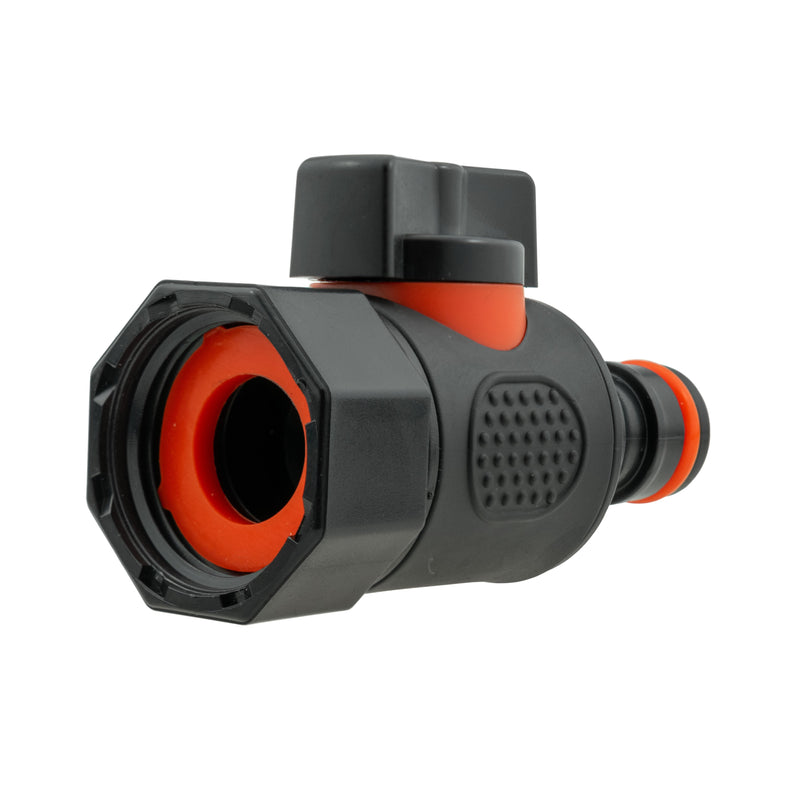 3/4" BSPF Thread Quick Connect Valve with Hose Connector Black Soft