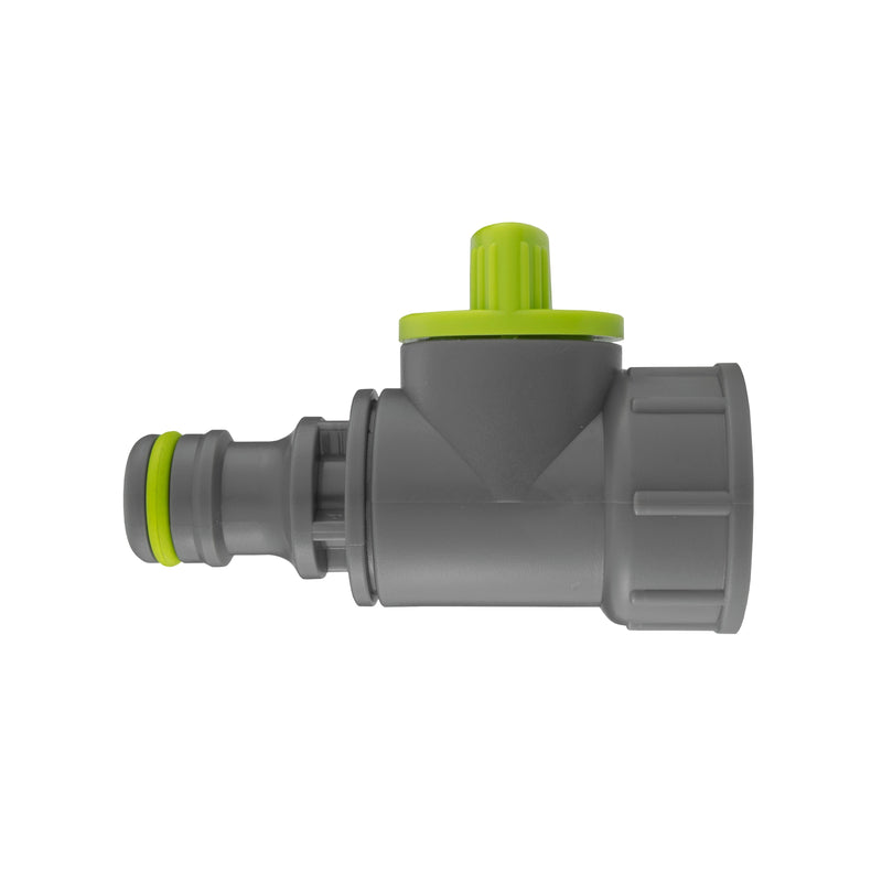 Tap Adapter with Valve ¾” BSPF – Snap-On Connector, Lime