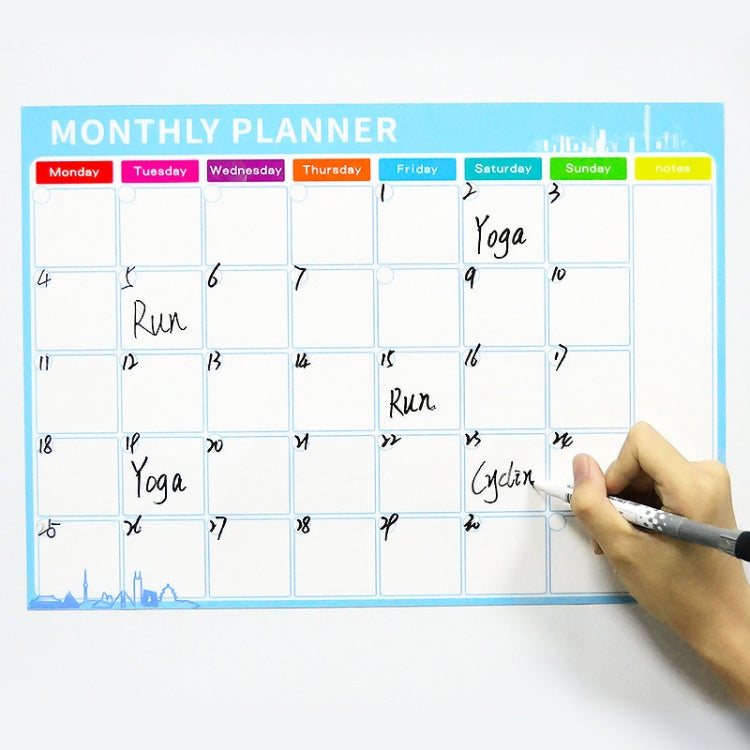 Magnetic Monthly Planner Refrigerator Magnet PET Magnetic Soft Whiteboard, Size: 29.7cm x 42cm, Monthly Plan