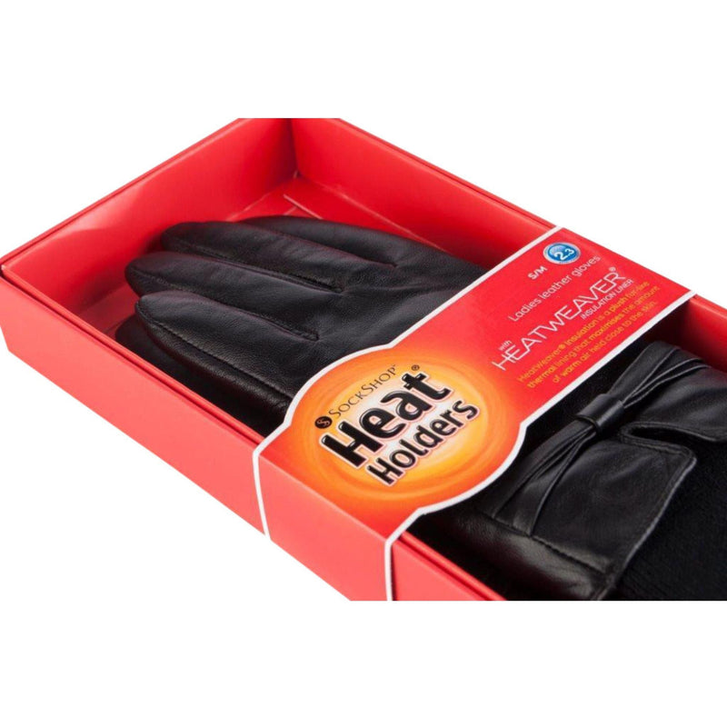 Ladies Fleece Lined Thermal Leather Gloves