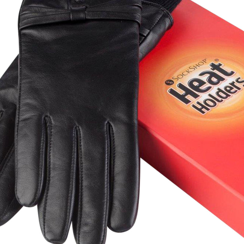 Ladies Fleece Lined Thermal Leather Gloves