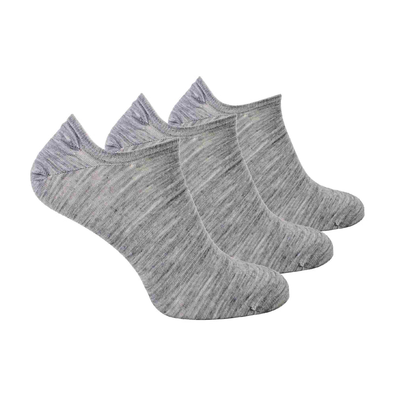 3 Pack Mens Merino Wool Invisible No Show Socks