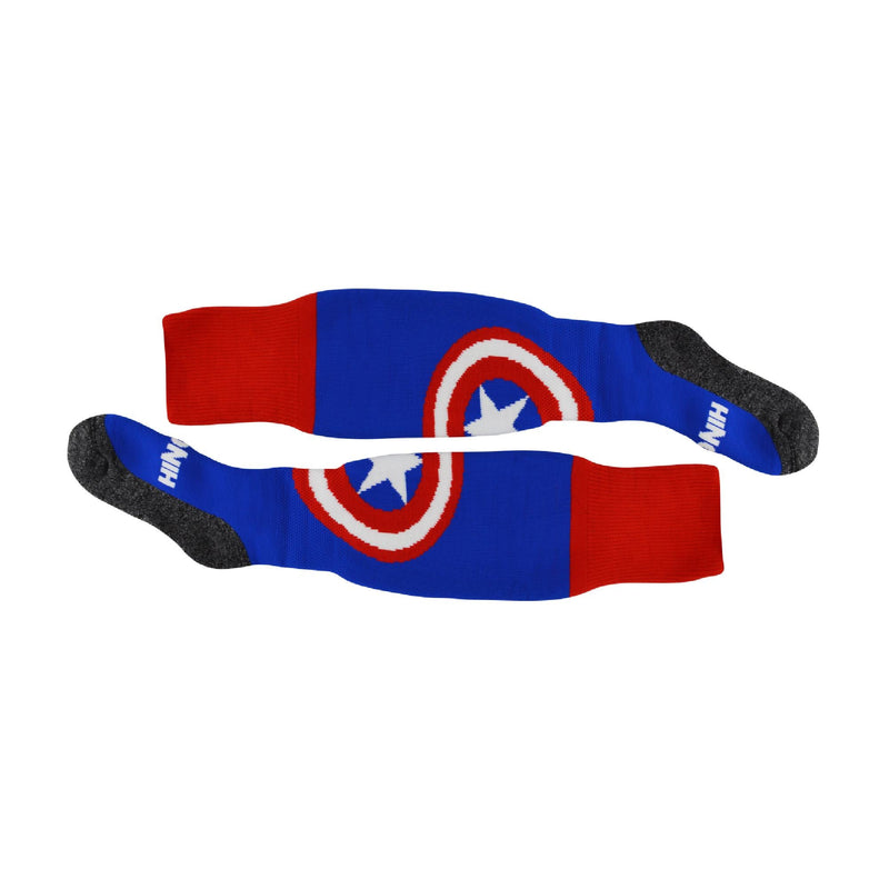 1 Pack Adults & Kids Knee High Fun Patterned Hockey Socks - Captain America