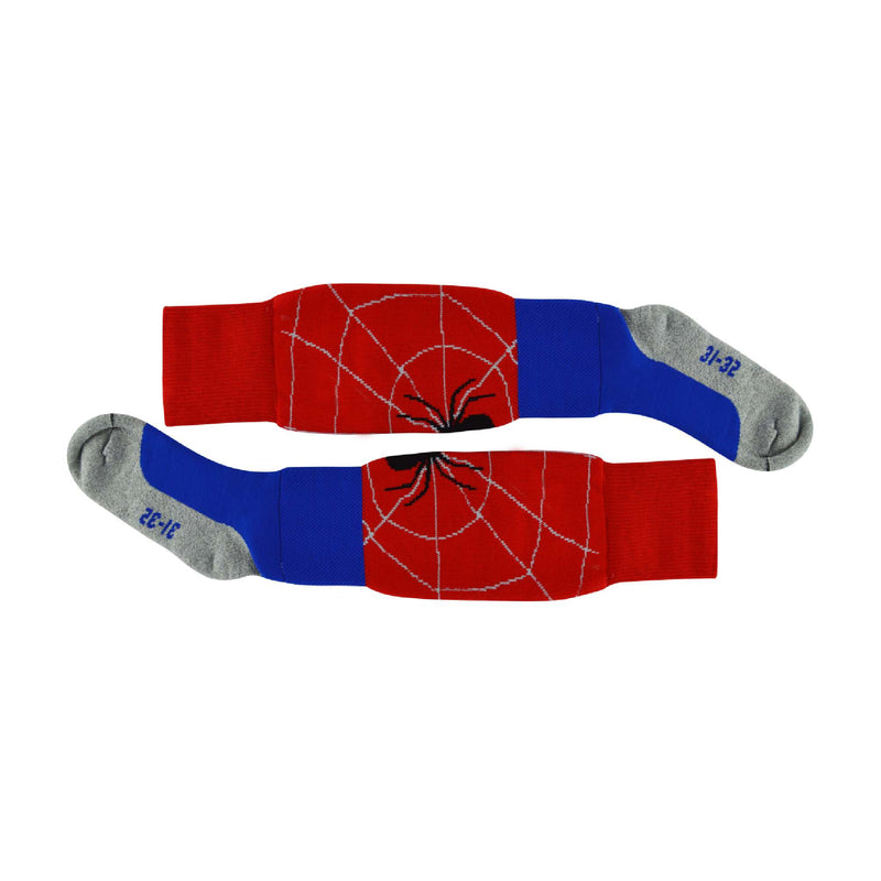 1 Pack Adults & Kids Knee High Fun Patterned Hockey Socks - Spiderman