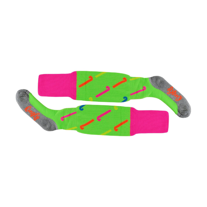 1 Pack Adults & Kids Knee High Hockey Socks with Hockey Stick Designs