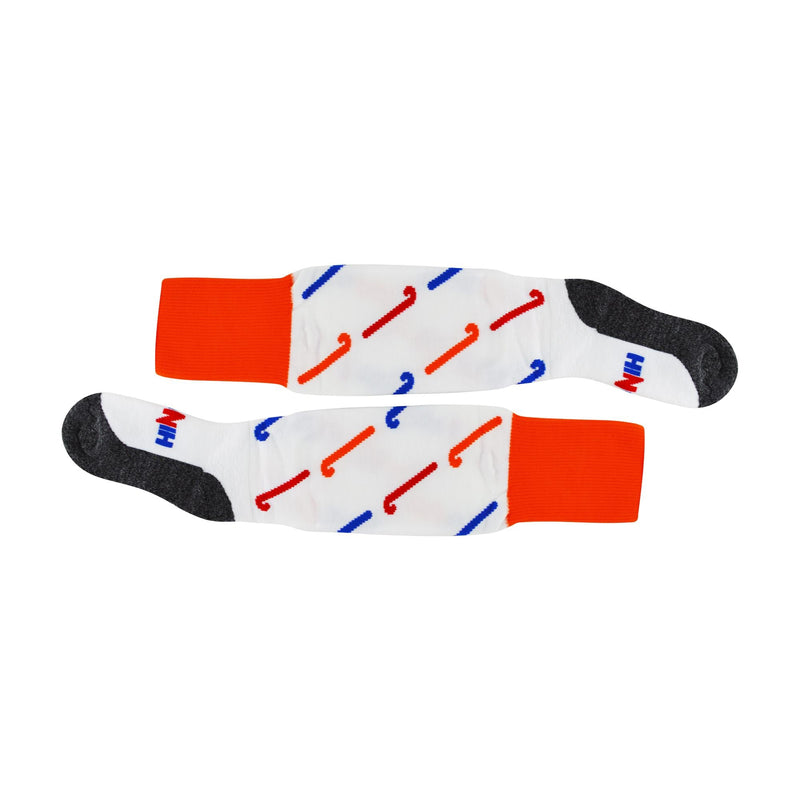 1 Pack Adults & Kids Knee High Hockey Socks with Hockey Stick Designs