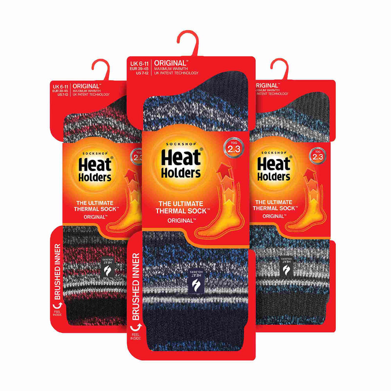 3 Pack Mens Insulated Thermal Socks for Winter