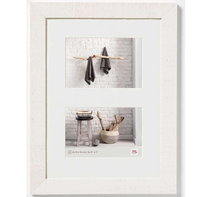 Double 7x5 inch Photo Frame Polar White - Walther Home 14x10 inch