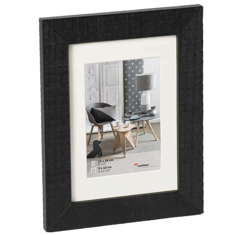 Black  7x5 inch - (Insert 5x3.5 inch) Walther Home Wooden Picture Frame