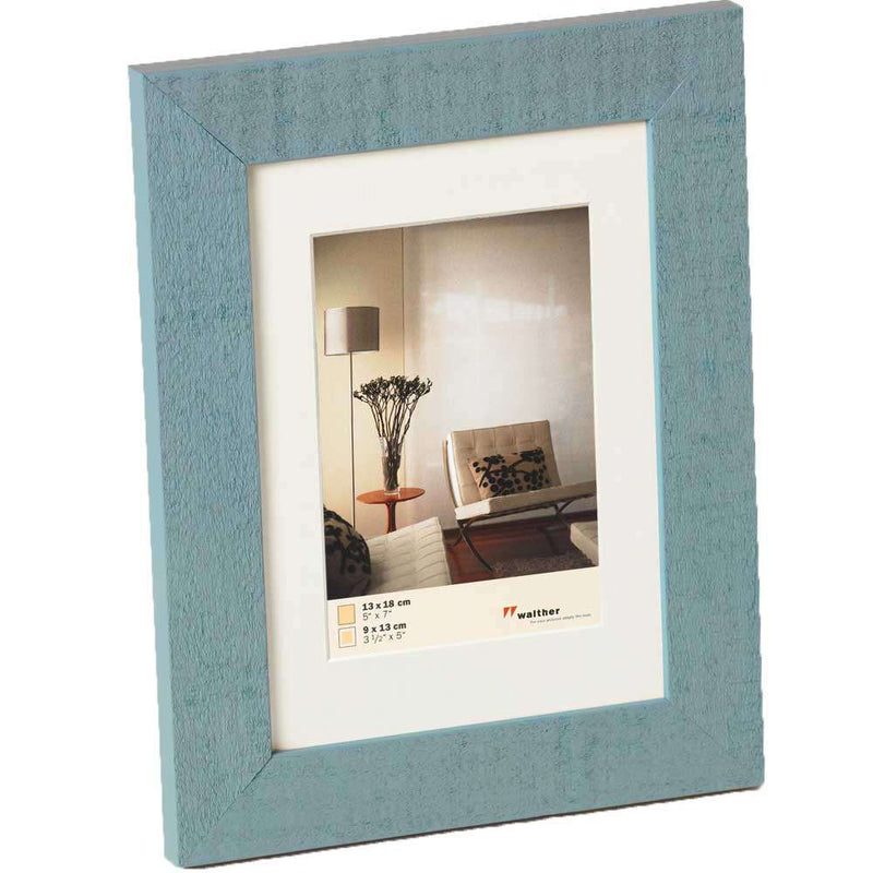 Blue Walther Home Wooden Picture Frame - 7x5 inch - (Insert 5x3.5 inch)