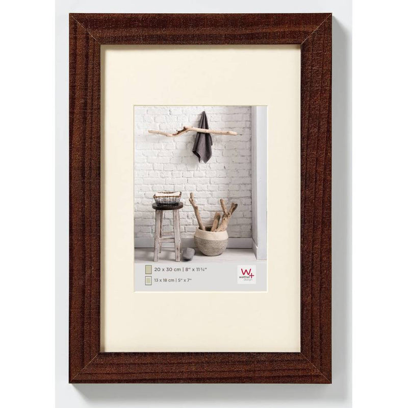 7x5 inch Medium Brown Walther Home Wooden Picture Frame - (Insert 5x3.5 inch)