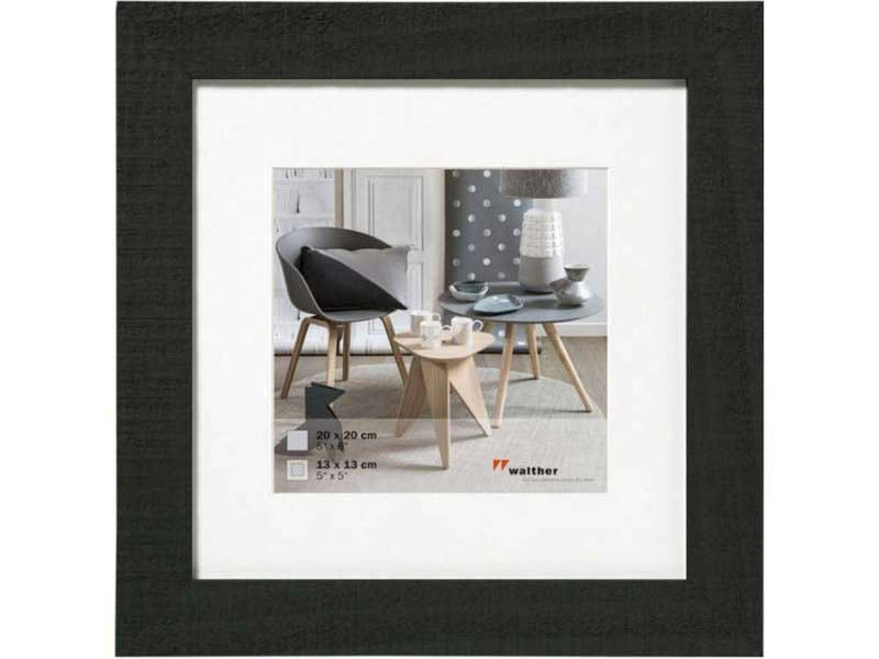 Walther Home Wooden Picture Frame - 12x12 inch - (Insert 7x7 inch) - Black