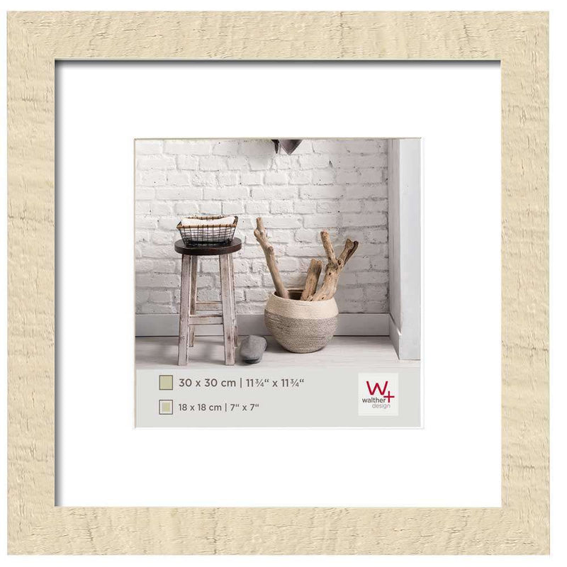 Walther Home Wooden Picture Frame - 12x12 inch - (Insert 7x7 inch) - Cream