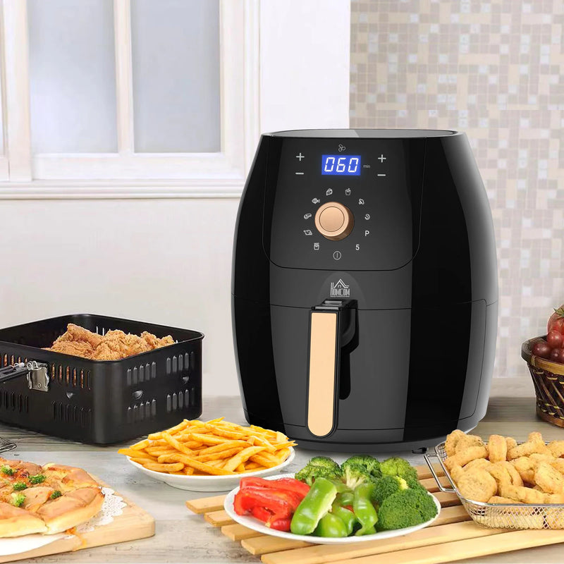 HOMCOM 5.5L Air Fryer 1700W with Digital Display & Adjustable Temperature