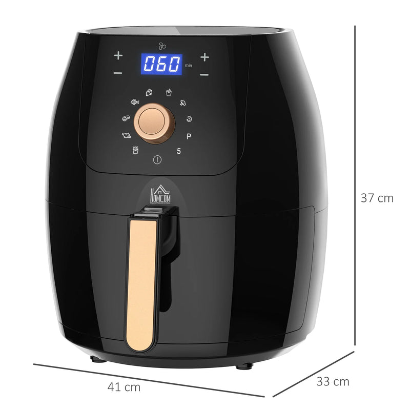 HOMCOM 5.5L Air Fryer 1700W with Digital Display & Adjustable Temperature