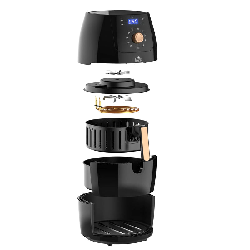 HOMCOM 5.5L Air Fryer 1700W with Digital Display & Adjustable Temperature