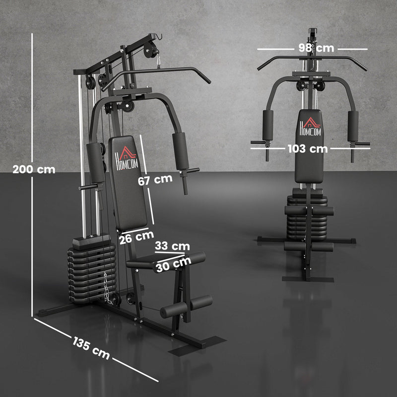 Multifunctional Home Gym Machine 45kg Weight Stack Strength Trainer Station