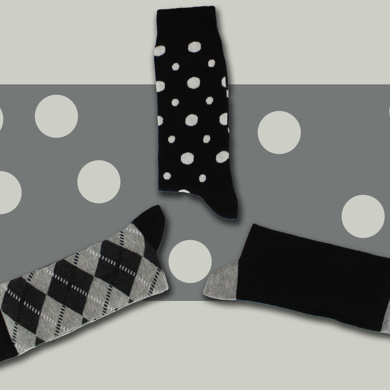 Pack of 3 Classic Argyle Patterned Mens Dress Socks | Colorful Argyle Socks