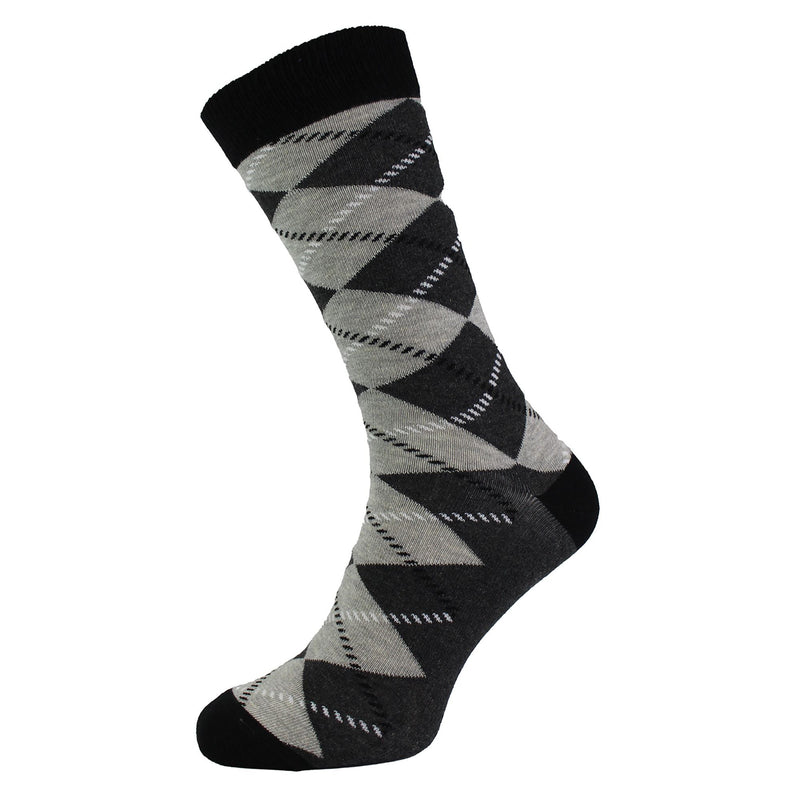 Pack of 3 Classic Argyle Patterned Mens Dress Socks | Colorful Argyle Socks