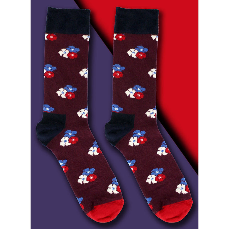Floral Mens Dress Socks | Classic Flower Socks