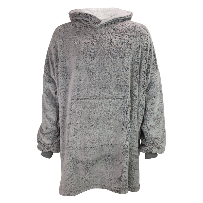 Mens Fleece Lined Blanket Hoodie | Shaggy Loungewear Top with Hood