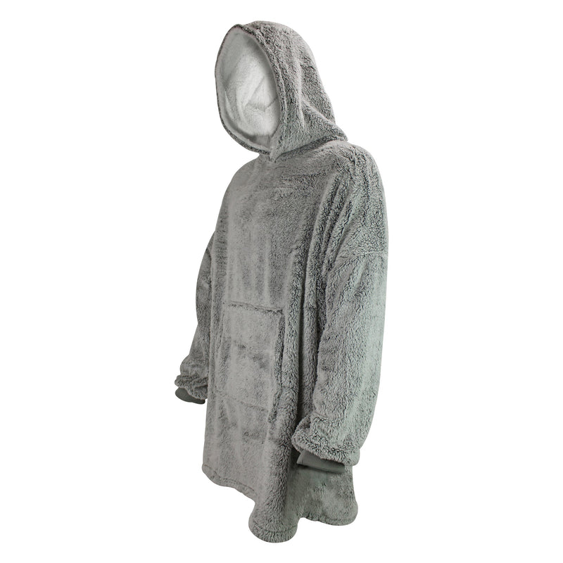 Mens Fleece Lined Blanket Hoodie | Shaggy Loungewear Top with Hood