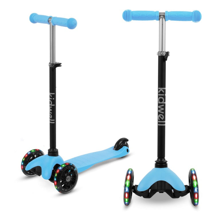 Kidwell UNO Blue & City 3-Wheel Balance Scooter with LED Light-Up Wheels – Kids Ages 3+