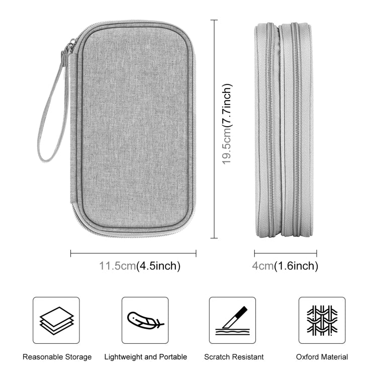 HAWEEL Electronic Organizer Double Layers Storage Bag for Cables, Charger, Power Bank, Phones, Earphones, Double Layers Organizer