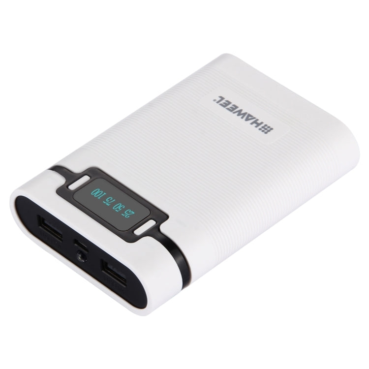 HAWEEL DIY 4 x 18650 Battery (Not Included) 10000mAh Power Bank Shell Box with 2 x USB Output & Display for iPhone, Galaxy, Sony, HTC, Google, Huawei, Xiaomi, Lenovo and other Smartphones, DIY 4 x 18650 10000mAh  Battery (US)...