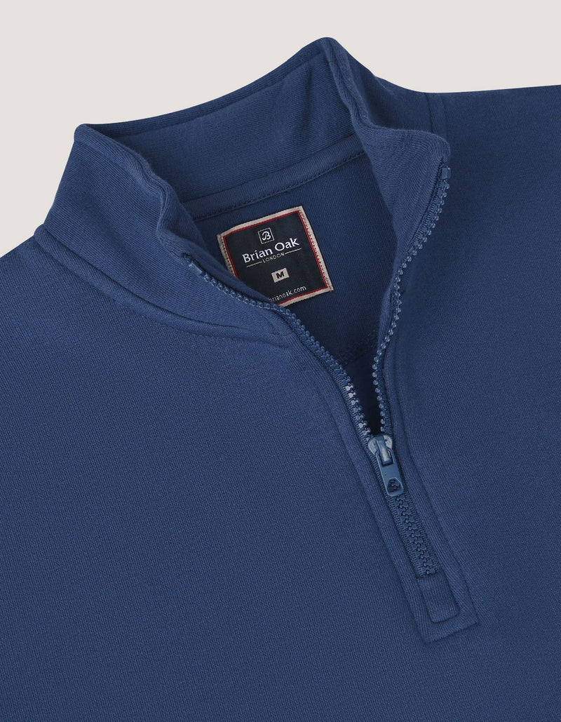 Mid Blue Half Zip Fleece