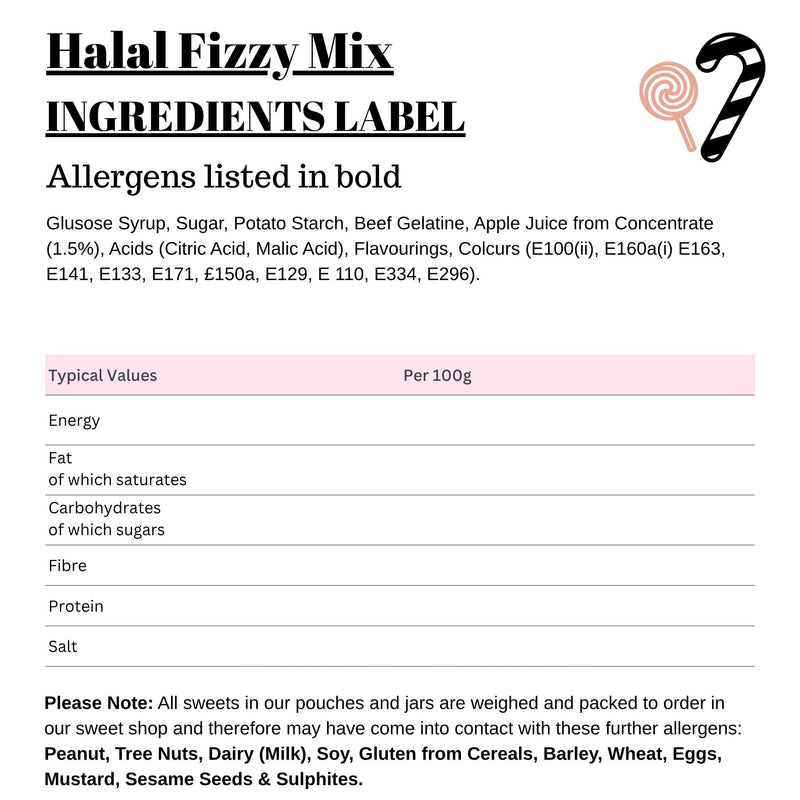 Halal Fizzy Sweets Mix