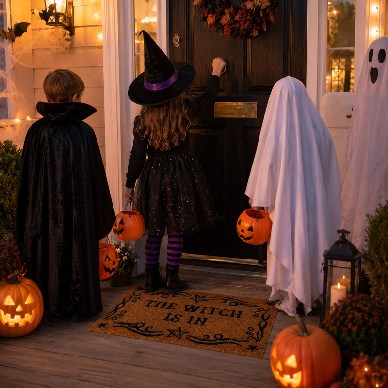 The Witch Is In Coir Doormat