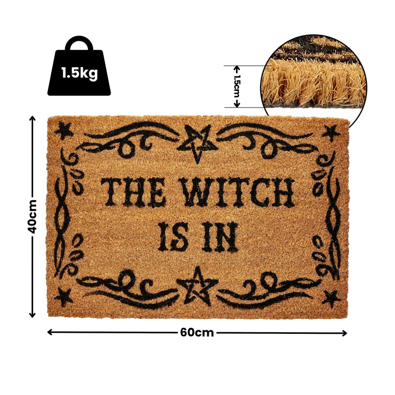 The Witch Is In Coir Doormat