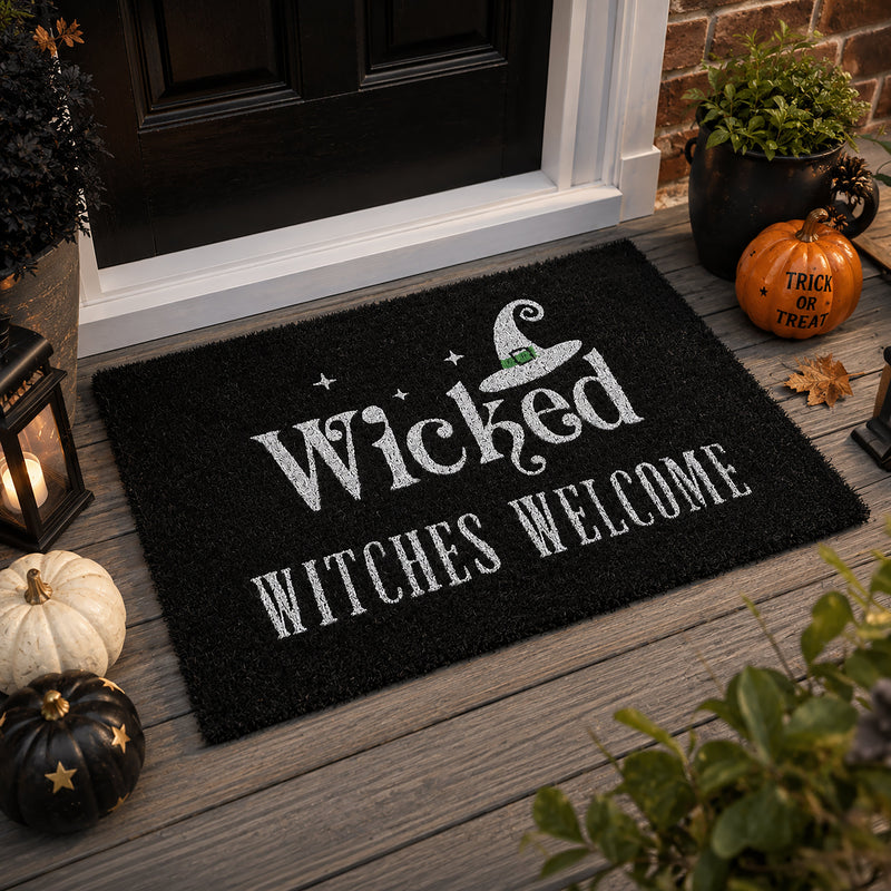 Black Wicked Witches Welcome Doormat