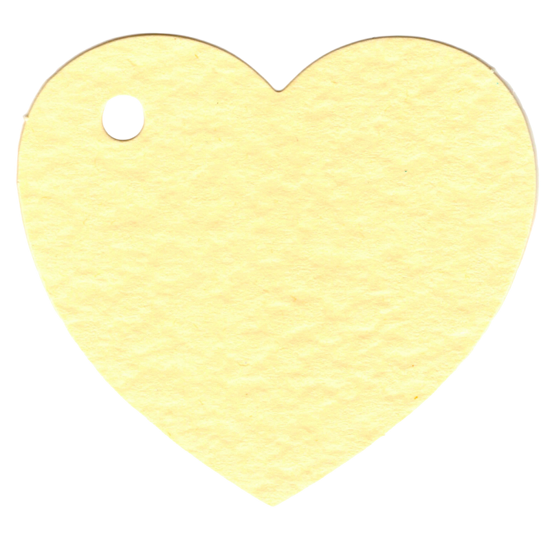 100 Heart Shaped Gift Tags with White Satin Ribbon -  21 Colours, Birthday Xmas
